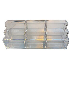 SANRUI Acrylic Business Card Holder 9 Slot Desktop Display Rack Clear Office Org